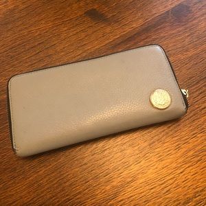 Vince Camuto Dove Gray  Zipper Wallet-Large